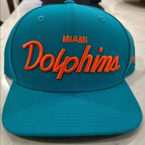 New Era Miami Dolphins Teal and Orange Hat